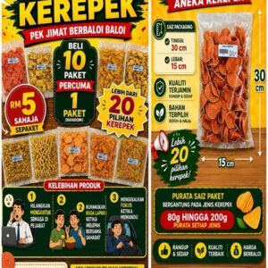 JIMAT PACK RM5 SAHAJA - ANEKA KEREPEK (80g- 200g)